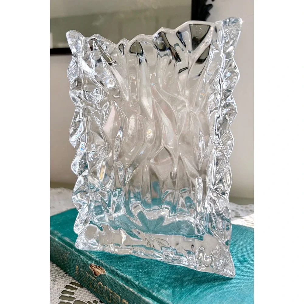 Rosenthal Studio Line 24% Lead Crystal Paper Bag 6.75in